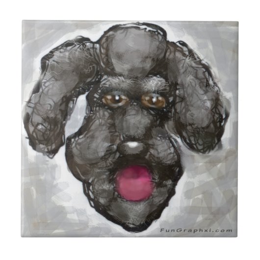 Poodle Tegeltje (Voorkant)