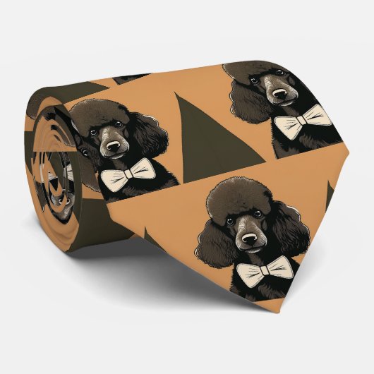 Poodle Tie Stropdas (Opgerold)