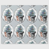 Poodle Trio Kerstmis Cadeaupapier (Vlak)
