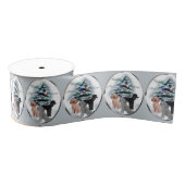 Poodle Trio Kerstmis Grosgrain Lint (Spoel)