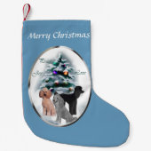 Poodle Trio Kerstmis Kleine Kerstsok (Voorkant)