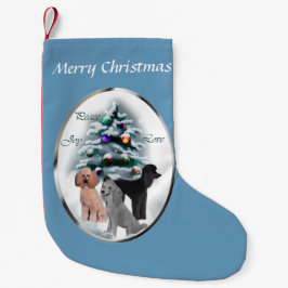 Poodle Trio Kerstmis Kleine Kerstsok