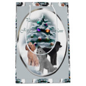 Poodle Trio Kerstmis Medium Cadeauzakje (Voorkant)