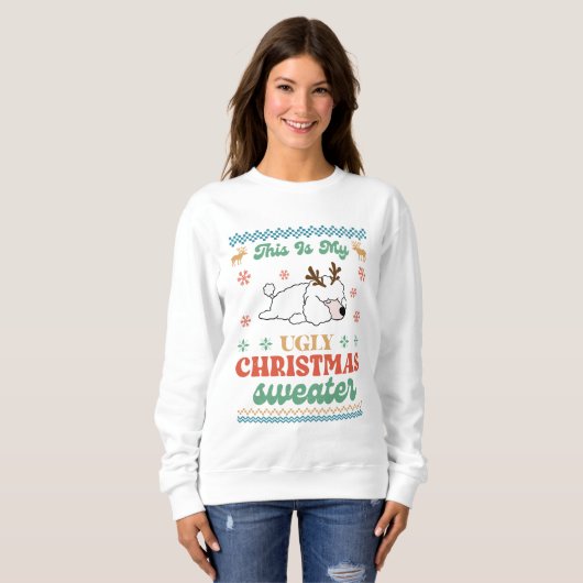Poodle Ugly KerstSweater Trui (Voorkant volledig)