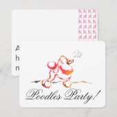 Poodle Uitnodigingen (Voorkant / Achterkant)