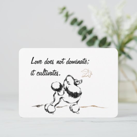 Poodle Uitnodigingen (Staand voorkant)