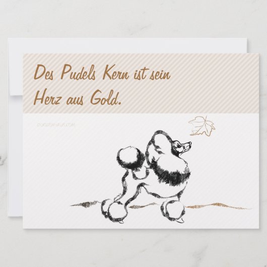 Poodle Uitnodigingen (Voorkant)