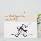 Poodle Uitnodigingen (Staand voorkant)