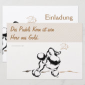 Poodle Uitnodigingen (Voorkant / Achterkant)