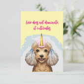 Poodle Uitnodigingen (Staand voorkant)