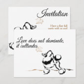 Poodle-uitnodigingen Kaart (Voorkant / Achterkant)