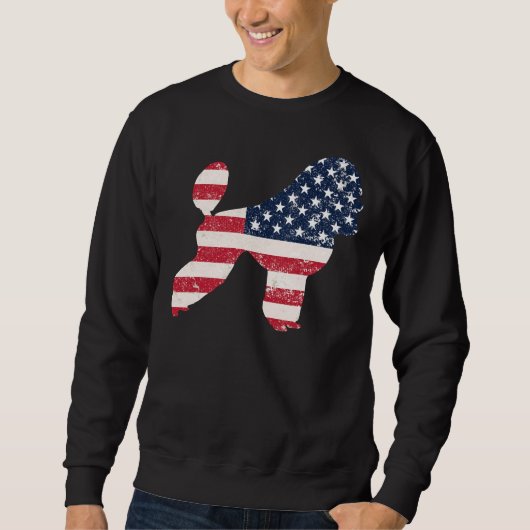 poodle usa vlag trui (Voorkant)