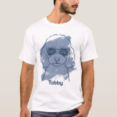Poodle Vader Heren T-shirt Aangepaste Naam Cadeau (Voorkant)