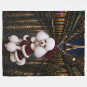 Poodle Vakantie Fleece Deken (Voorkant (Horizontaal))