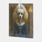 Poodle Vakantie  Glas Ornament (Voorkant links)