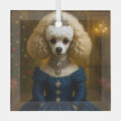 Poodle Vakantie  Glas Ornament (Voorkant)