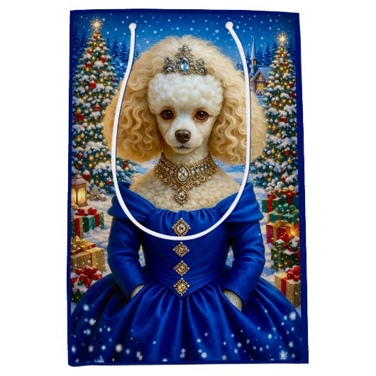 Poodle Vakantie Medium Cadeauzakje (Voorkant)