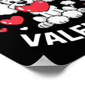 Poodle Valentijn Cute Puppy Liefde Design  Poster (Hoek)