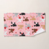 Poodle Valentijn Patroon Bad Handdoek (Handdoek)