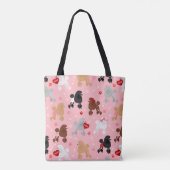 Poodle Valentijn Patroon Tote Bag (Achterkant)