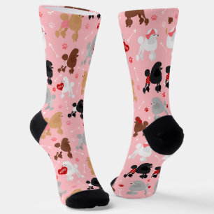 Poodle Valentijn Pattern Socks Sokken