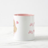 Poodle Valentijnsbeker | Gepersonaliseerd Cadeau v Mok (Midden)