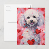 Poodle Valentijnsdag Briefkaart (Voorkant / Achterkant)