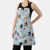 Poodle Valentine Pattern Apron Schort (Insitu)