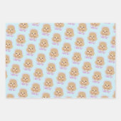 Poodle Valentine Wrapping Paper with Hearts (Voorkant 3)