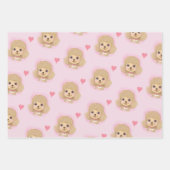 Poodle Valentine Wrapping Paper with Hearts (Voorkant 2)