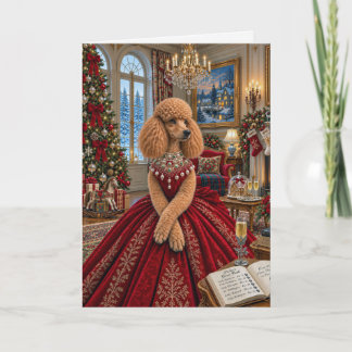 Poodle van Mrs. Parker‘s Christmas Inn Feestdagen Kaart