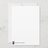 Poodle verjaardagsuitnodiging kaart (Achterkant)