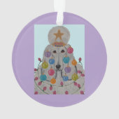 Poodle Versierd voor Kerstmis Ornament (achterkant)