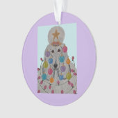 Poodle Versierd voor Kerstmis Ornament (voorkant)