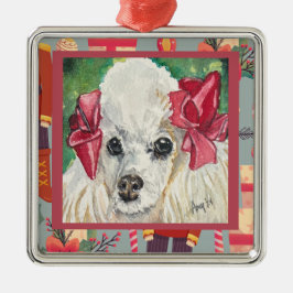 Poodle-versiering Metalen Ornament