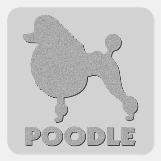 Poodle Vierkante Sticker (Voorkant)