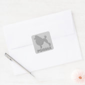 Poodle Vierkante Sticker (Envelop)