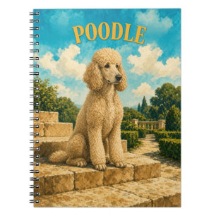 Poodle, Vintage Watercolor Honden Kunst Notitieboek