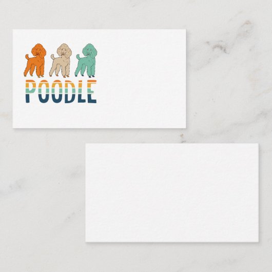 Poodle Visitekaartje (Voorkant / Achterkant)