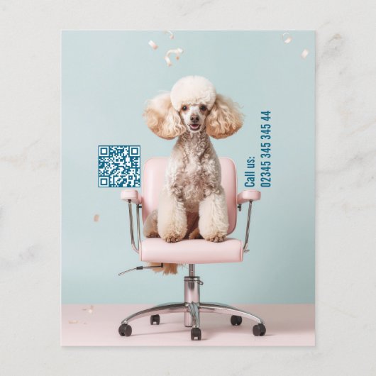 Poodle Vlieger Flyer (Achterkant)