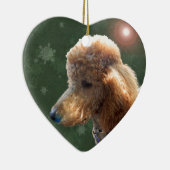 POODLE VOOR DE FEESTDAGEN KERAMISCH ORNAMENT (Rechts)