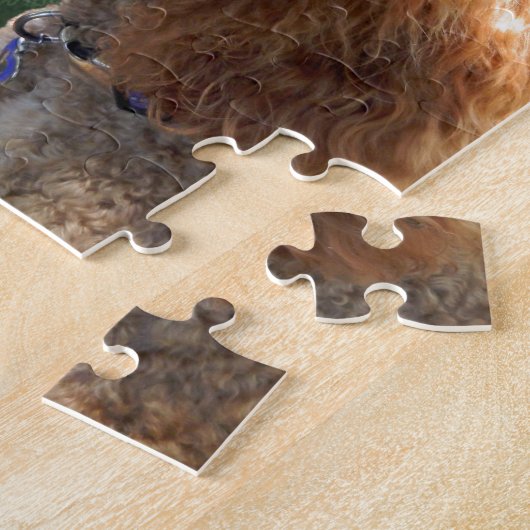 POODLE VOOR DE FEESTDAGEN LEGPUZZEL (Zijkant)