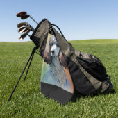 Poodle Waterverf Golf Towel Golfhanddoek (Groen)