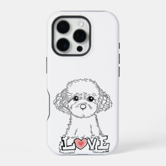Poodle with Love Phonecase iPhone 16 Pro Hoesje