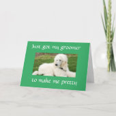  "POODLE" ZEGT "HAPPY BIRTHDAY-KAART" KAART (Voorkant)