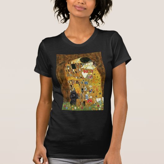 Poodle (zwart 1) - De Kus T-shirt (Voorkant)