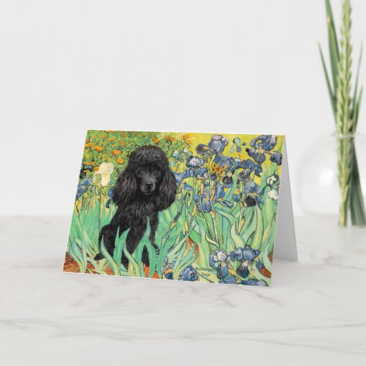 Poodle (zwart 1) - Irissen Kaart (Voorkant)
