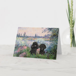 Poodle (zwart) - door de zegen kaart