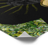 Poodle (zwart + wit) - Mona Lisa Poster (Hoek)