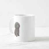 Poodle - zwarte speelgoed pup koffiemok (Voorkant links)